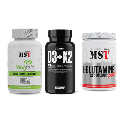 Ausdauer-Set: MST Magnesium + Big Zone Vitamin + MST Glutamine – alle enthaltenen Artikel