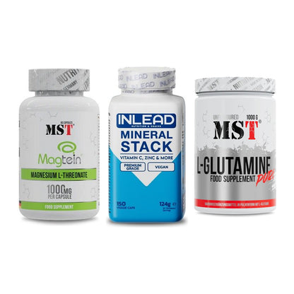Ausdauer-Set: MST Magnesium + INLEAD Mineral + MST Glutamine – alle enthaltenen Artikel