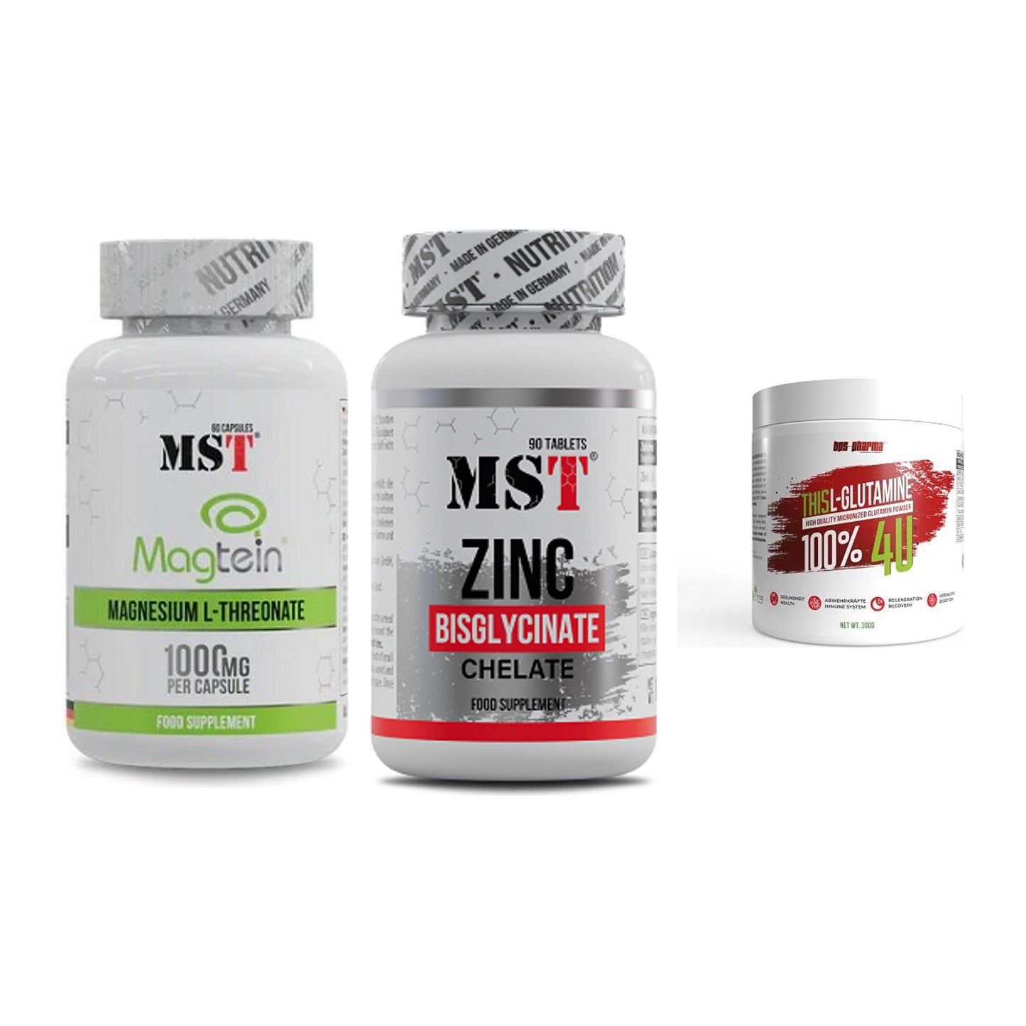 Ausdauer-Set: MST Magnesium + MST Zinc Chelate + BPS-Pharma This – alle enthaltenen Artikel