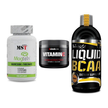 Ausdauer-Set: MST Magnesium + Sinob Vitamin C + BioTech Liquid – alle enthaltenen Artikel