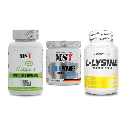 Ausdauer-Set: MST Magnesium + MST Aqua Power + BioTech L-Lysine – alle enthaltenen Artikel