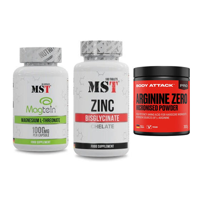 Ausdauer-Set: MST Magnesium + MST Zinc Chelate + Body Attack 100 – alle enthaltenen Artikel