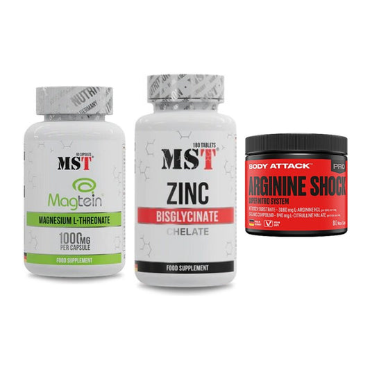 Ausdauer-Set: MST Magnesium + MST Zinc Chelate + Body Attack – alle enthaltenen Artikel