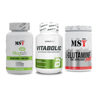 Ausdauer-Set: MST Magnesium + BioTech Vitaboli + MST Glutamine – alle enthaltenen Artikel