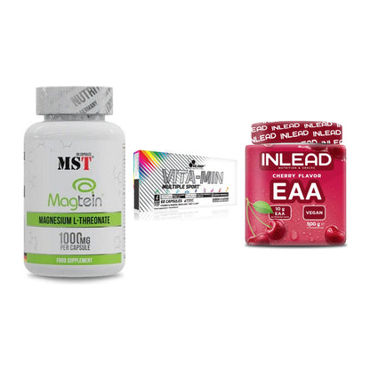 Ausdauer-Set: MST Magnesium + Olimp Vita-Min + INLEAD EAA 500g – alle enthaltenen Artikel