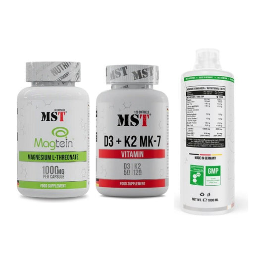 Ausdauer-Set: MST Magnesium + MST Vitamin D3 + MST L-Carnitine – alle enthaltenen Artikel