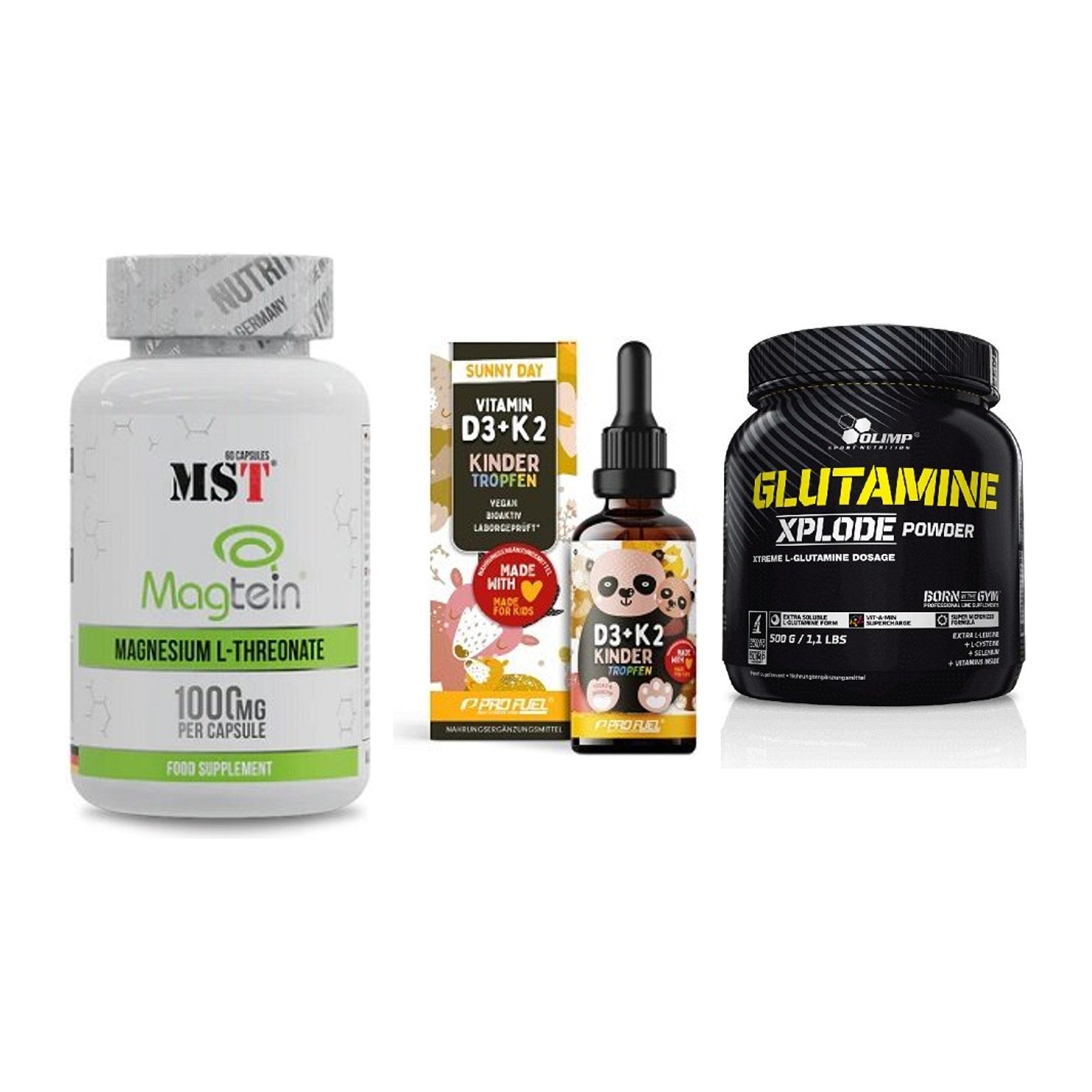 Ausdauer-Set: MST Magnesium + ProFuel VITAMIN + Olimp L-Glutamin – alle enthaltenen Artikel