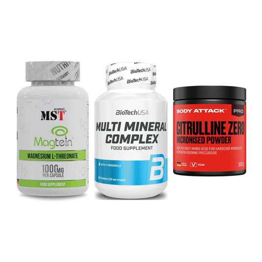 Ausdauer-Set: MST Magnesium + BioTech Multi + Body Attack 100 – alle enthaltenen Artikel