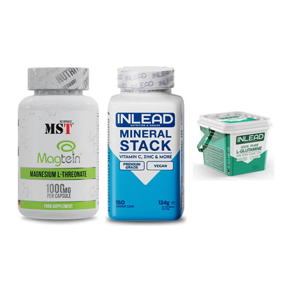 Ausdauer-Set: MST Magnesium + INLEAD Mineral + INLEAD L-Glutami – alle enthaltenen Artikel
