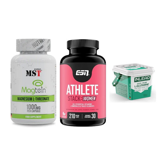 Ausdauer-Set: MST Magnesium + ESN Athlete + INLEAD L-Glutami – alle enthaltenen Artikel