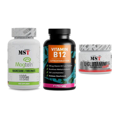 Ausdauer-Set: MST Magnesium + ProFuel Vitamin + MST Glutamine – alle enthaltenen Artikel