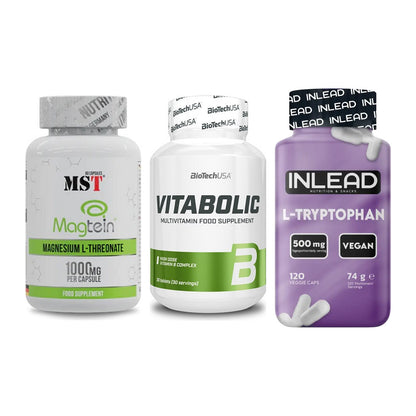 Ausdauer-Set: MST Magnesium + BioTech Vitaboli + INLEAD L-Tryptop – alle enthaltenen Artikel