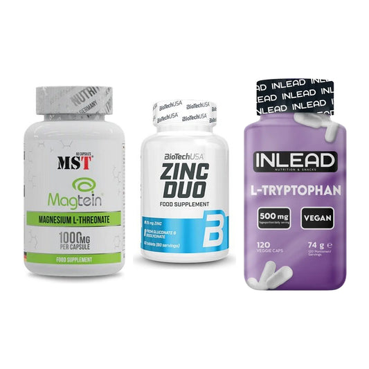 Ausdauer-Set: MST Magnesium + BioTech Zinc Duo + INLEAD L-Tryptop – alle enthaltenen Artikel