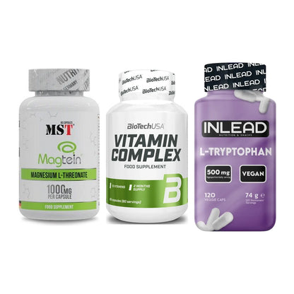 Ausdauer-Set: MST Magnesium + BioTech Vitamin + INLEAD L-Tryptop – alle enthaltenen Artikel