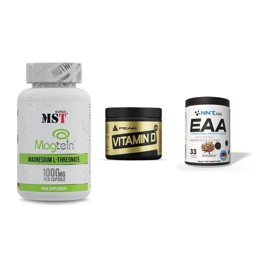 Ausdauer-Set: MST Magnesium + Peak Vitamin D + NNT EAA – alle enthaltenen Artikel