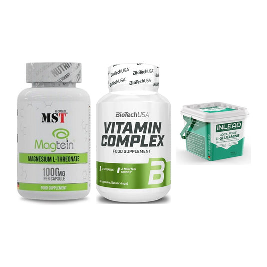Ausdauer-Set: MST Magnesium + BioTech Vitamin + INLEAD L-Glutami – alle enthaltenen Artikel