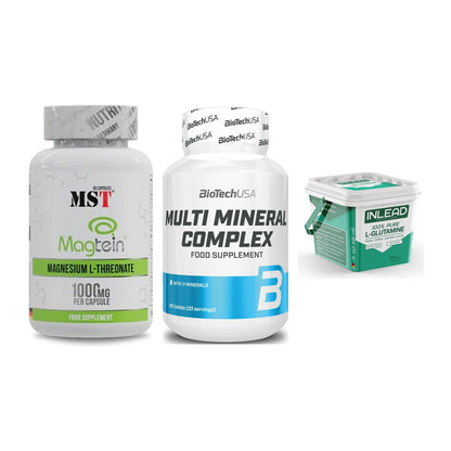 Ausdauer-Set: MST Magnesium + BioTech Multi + INLEAD L-Glutami – alle enthaltenen Artikel