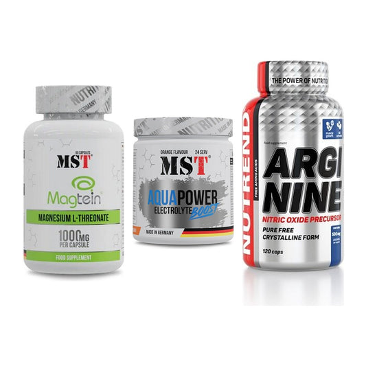 Ausdauer-Set: MST Magnesium + MST Aqua Power + Nutrend Arginine – alle enthaltenen Artikel