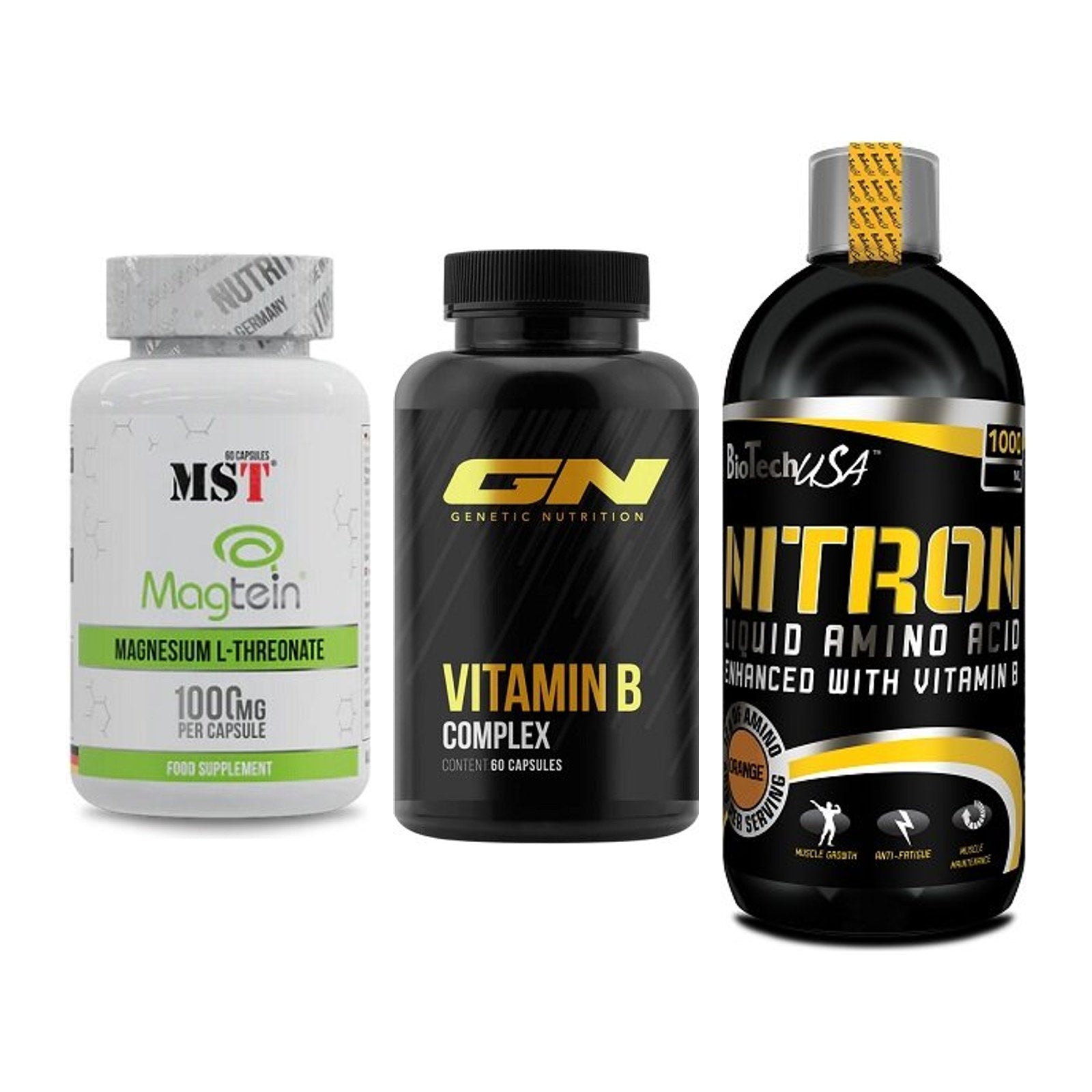 Ausdauer-Set: MST Magnesium + GN Vitamin + BioTech Liquid – alle enthaltenen Artikel