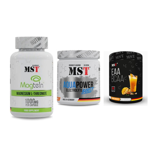Ausdauer-Set: MST Magnesium + MST Aqua Power + MST EAA & BCAA – alle enthaltenen Artikel