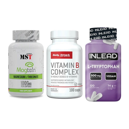 Ausdauer-Set: MST Magnesium + Body Attack + INLEAD L-Tryptop – alle enthaltenen Artikel