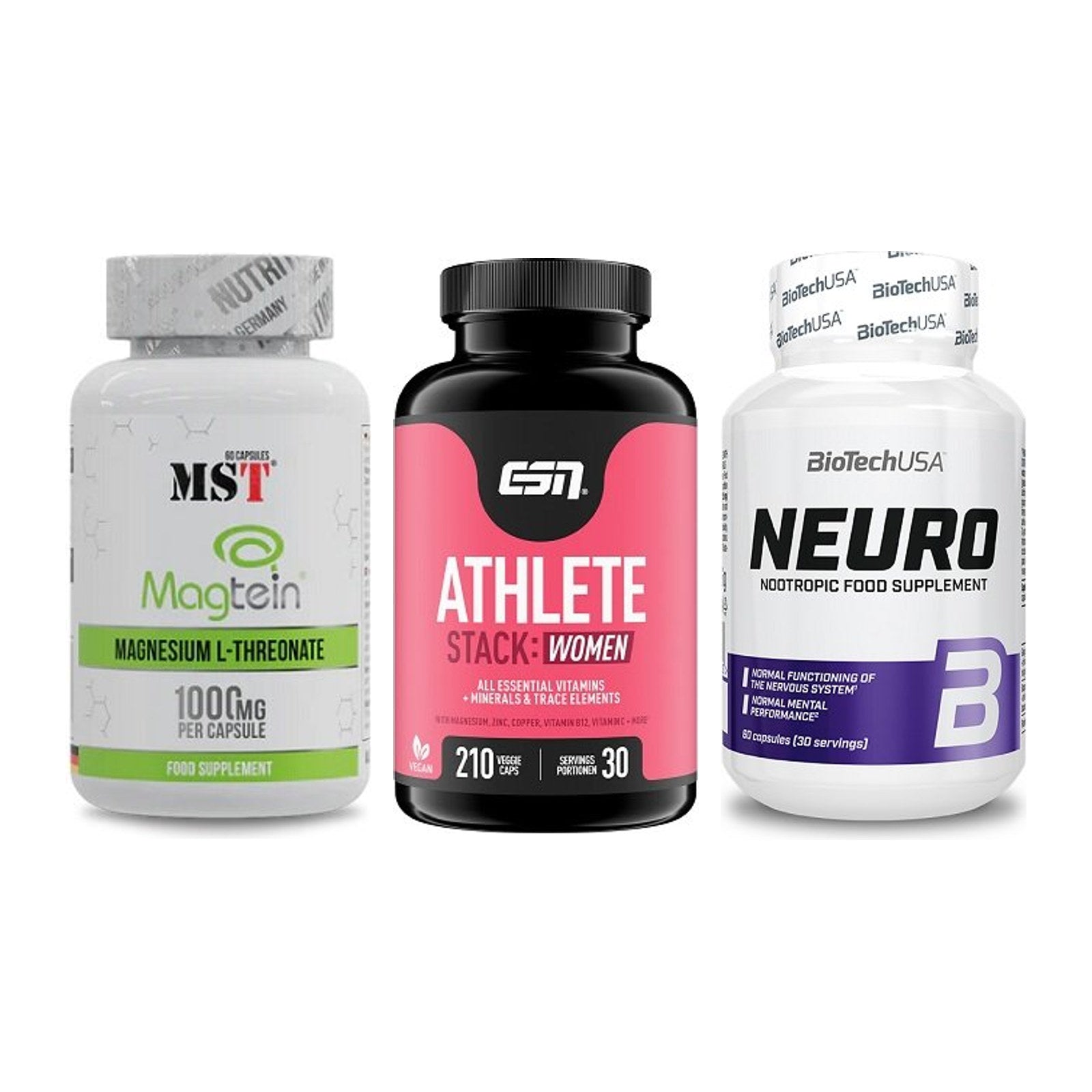 Ausdauer-Set: MST Magnesium + ESN Athlete + BioTech Neuro – alle enthaltenen Artikel