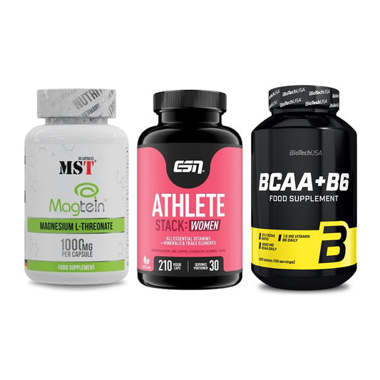 Ausdauer-Set: MST Magnesium + ESN Athlete + BioTech BCAA+B6 – alle enthaltenen Artikel