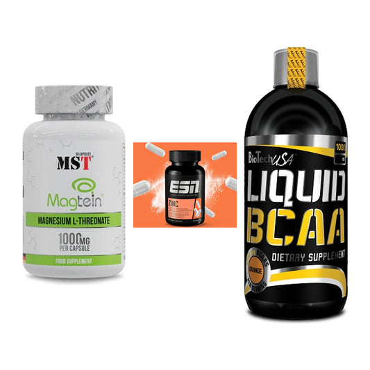 Ausdauer-Set: MST Magnesium + ESN Zinc + BioTech Liquid – alle enthaltenen Artikel