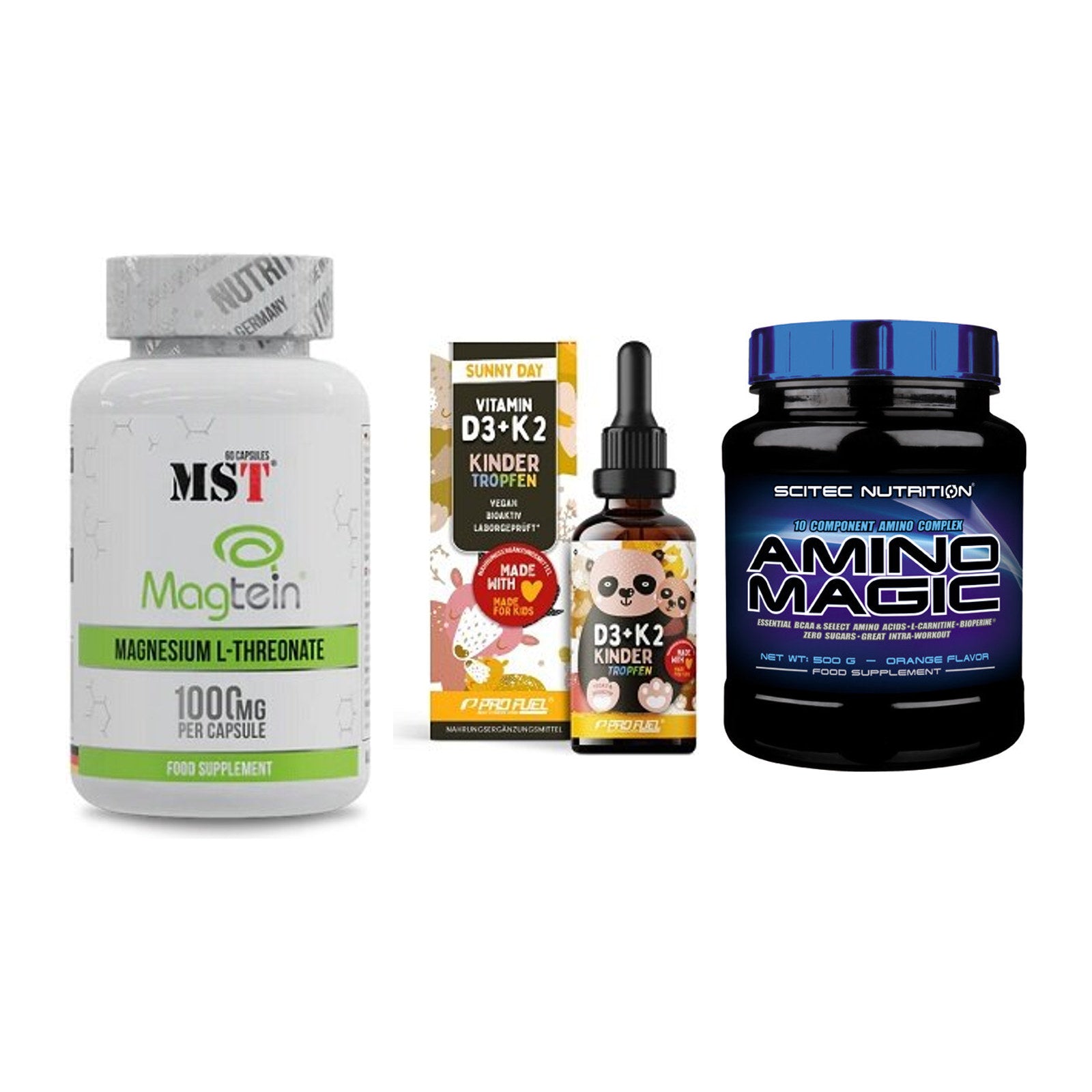 Ausdauer-Set: MST Magnesium + ProFuel VITAMIN + Scitec Amino – alle enthaltenen Artikel