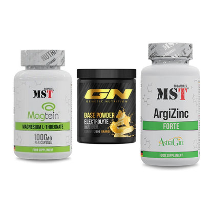 Ausdauer-Set: MST Magnesium + GN Base Powder + MST ArgiZinc – alle enthaltenen Artikel