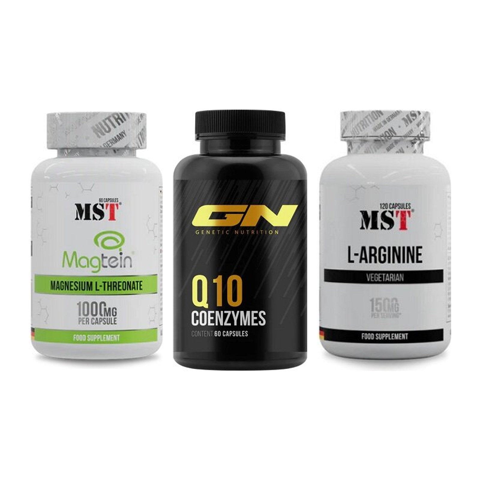 Ausdauer-Set: MST Magnesium + GN Q10 Health + MST L-Arginine – alle enthaltenen Artikel