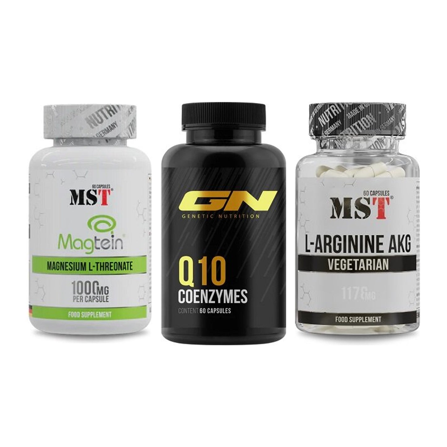 Ausdauer-Set: MST Magnesium + GN Q10 Health + MST Arginin AAKG – alle enthaltenen Artikel