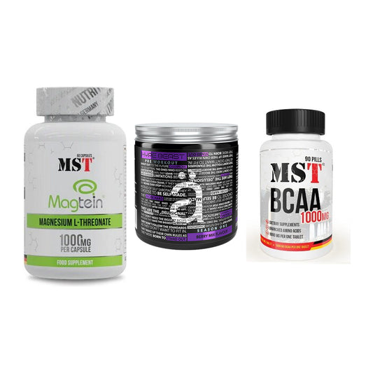Ausdauer-Set: MST Magnesium + Nanosupps Hype + MST BCAA 1000 – alle enthaltenen Artikel