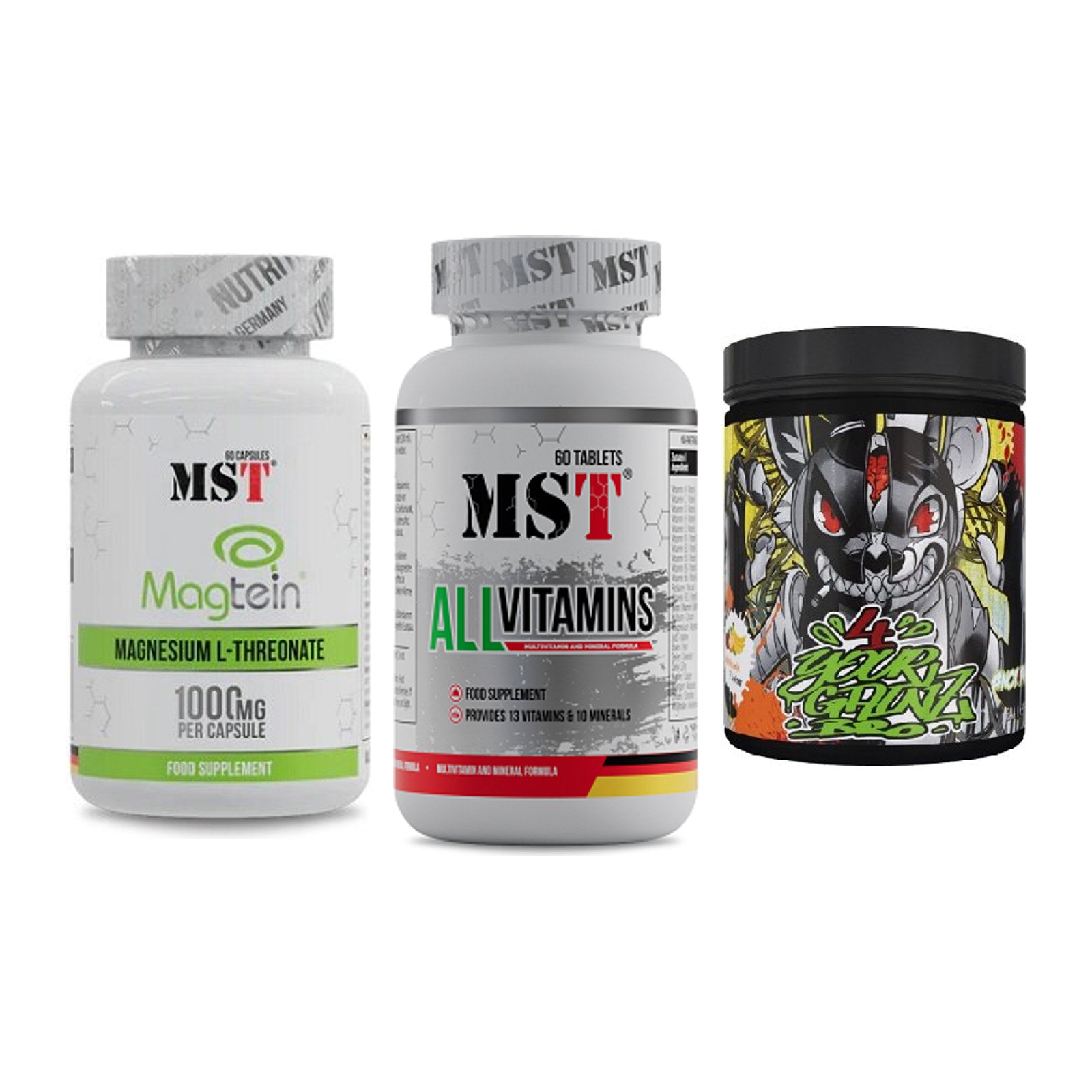 Ausdauer-Set: MST Magnesium + MST All Vitamins + BPS-Pharma EAA´s – alle enthaltenen Artikel