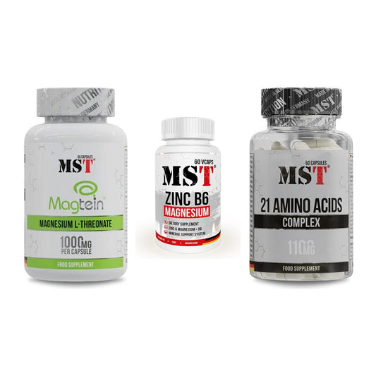 Ausdauer-Set: MST Magnesium + MST Zinc + MST 21 Amino – alle enthaltenen Artikel