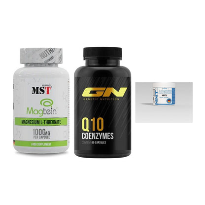 Ausdauer-Set: MST Magnesium + GN Q10 Health + NNT Arginin – alle enthaltenen Artikel