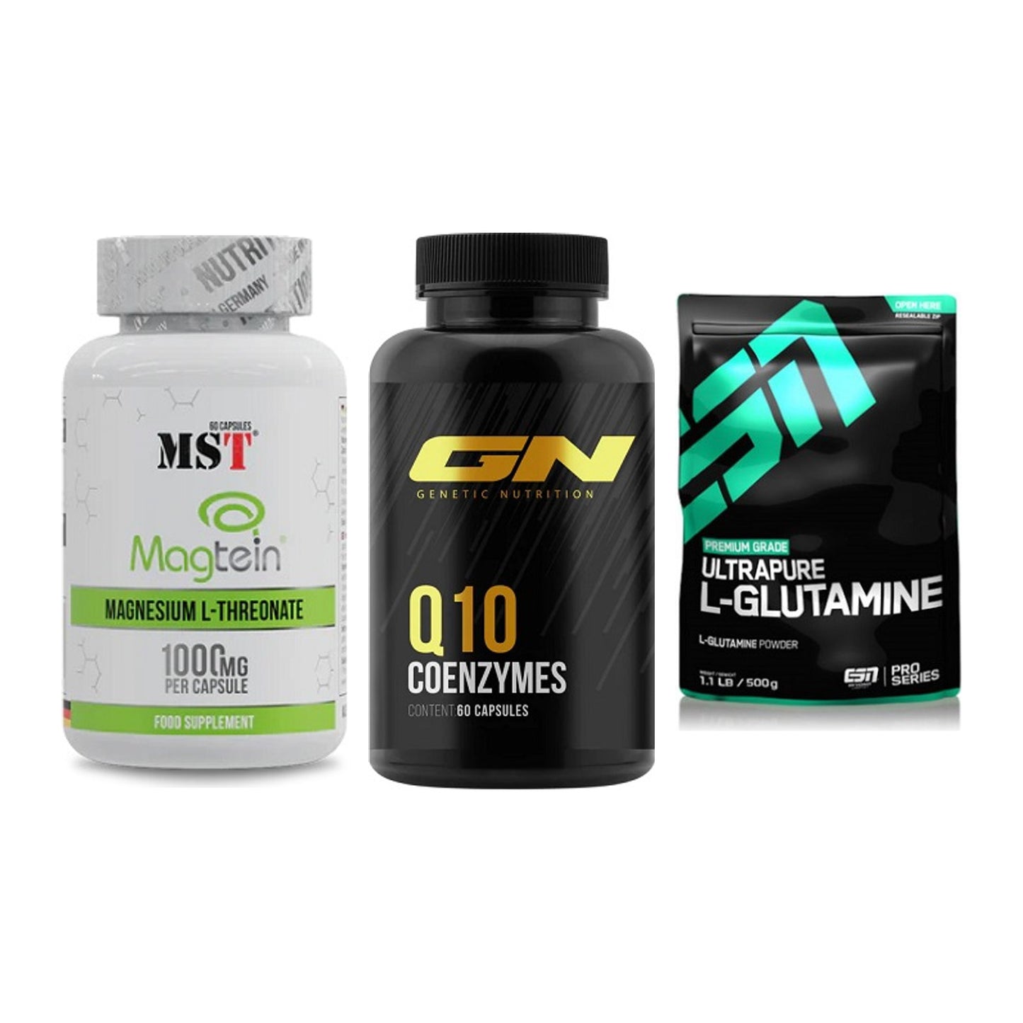 Ausdauer-Set: MST Magnesium + GN Q10 Health + ESN Ultrapure – alle enthaltenen Artikel