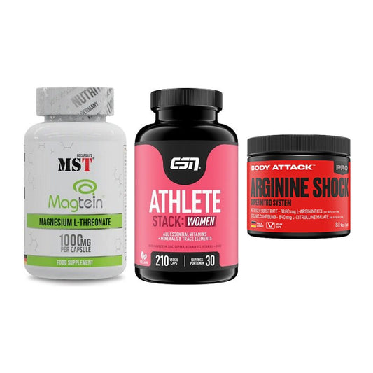 Ausdauer-Set: MST Magnesium + ESN Athlete + Body Attack – alle enthaltenen Artikel