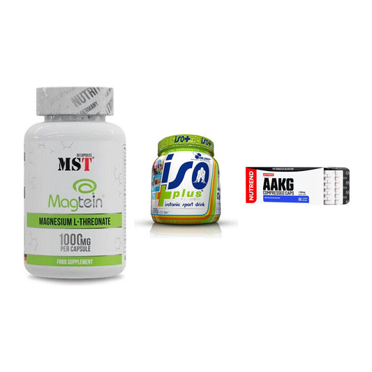 Ausdauer-Set: MST Magnesium + Olimp Iso Plus + Nutrend AAKG – alle enthaltenen Artikel
