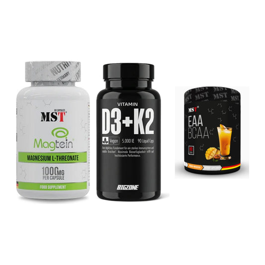 Ausdauer-Set: MST Magnesium + Big Zone Vitamin + MST EAA & BCAA – alle enthaltenen Artikel