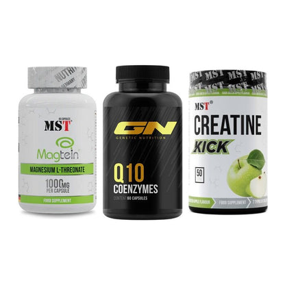 Ausdauer-Set: MST Magnesium + GN Q10 Health + MST Creatine – alle enthaltenen Artikel