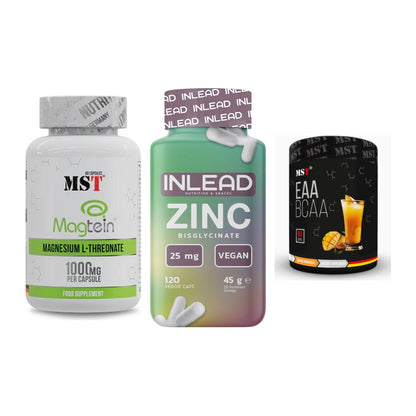 Ausdauer-Set: MST Magnesium + INLEAD Zink + MST EAA & BCAA – alle enthaltenen Artikel