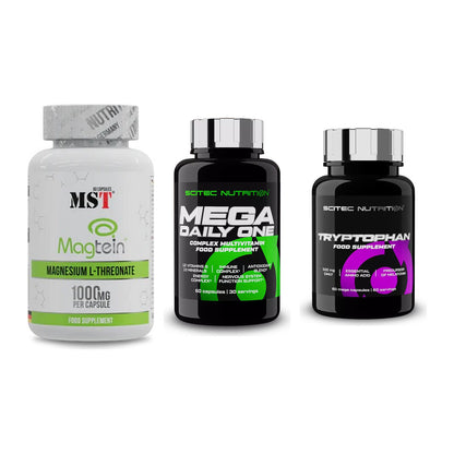 Ausdauer-Set: MST Magnesium + Scitec Mega + Scitec Tryptopha – alle enthaltenen Artikel