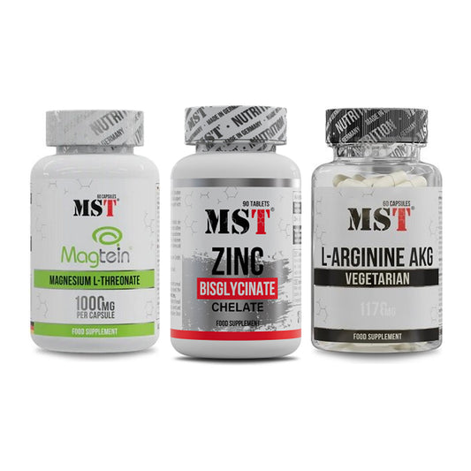 Ausdauer-Set: MST Magnesium + MST Zinc Chelate + MST Arginin AAKG – alle enthaltenen Artikel