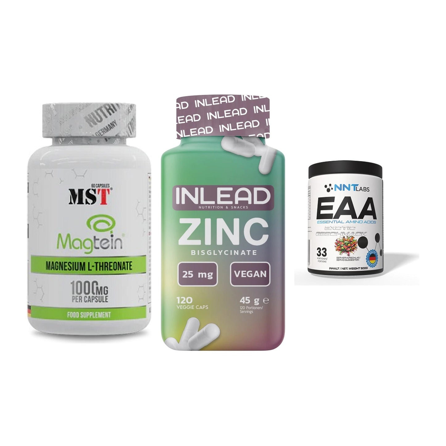 Ausdauer-Set: MST Magnesium + INLEAD Zink + NNT EAA – alle enthaltenen Artikel