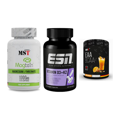 Ausdauer-Set: MST Magnesium + ESN Vitamin D3 + MST EAA & BCAA – alle enthaltenen Artikel