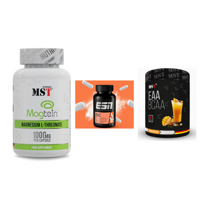 Ausdauer-Set: MST Magnesium + ESN Zinc + MST EAA & BCAA – alle enthaltenen Artikel