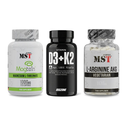 Ausdauer-Set: MST Magnesium + Big Zone Vitamin + MST Arginin AAKG – alle enthaltenen Artikel