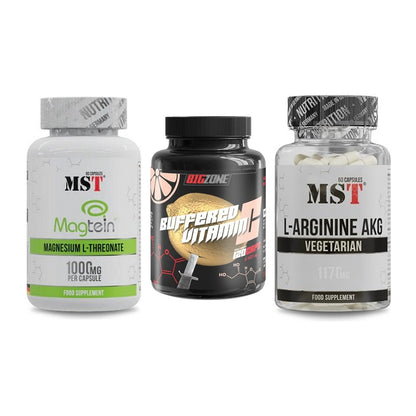Ausdauer-Set: MST Magnesium + Big Zone Buffere + MST Arginin AAKG – alle enthaltenen Artikel