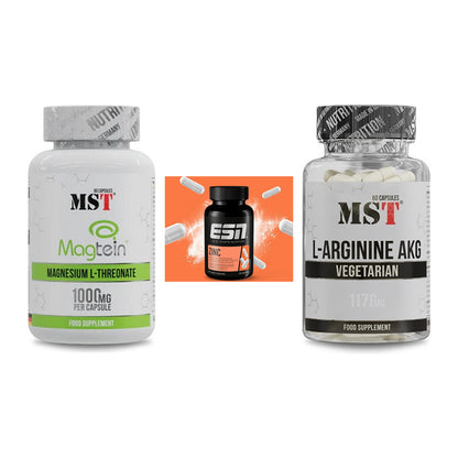 Ausdauer-Set: MST Magnesium + ESN Zinc + MST Arginin AAKG – alle enthaltenen Artikel